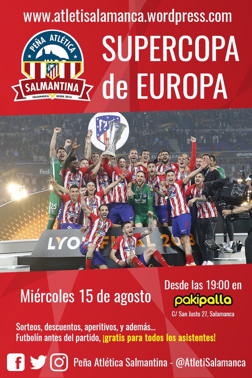 Cartel Supercopa 15 de agosto 2018 - Atlético de Madrid